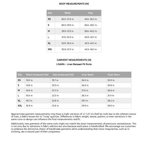 a table with measurements for a room