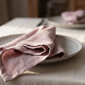 Dusty Rose Stonewashed Linen Napkin Set