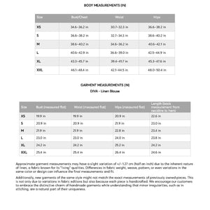 a table with measurements for a room
