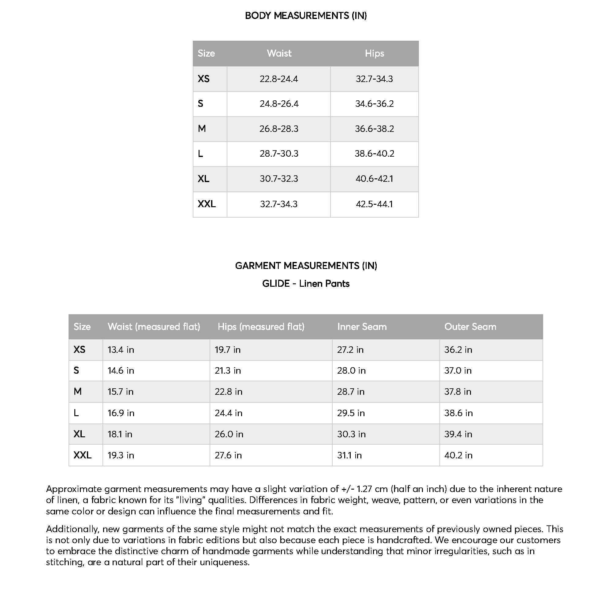 a table with measurements for a room