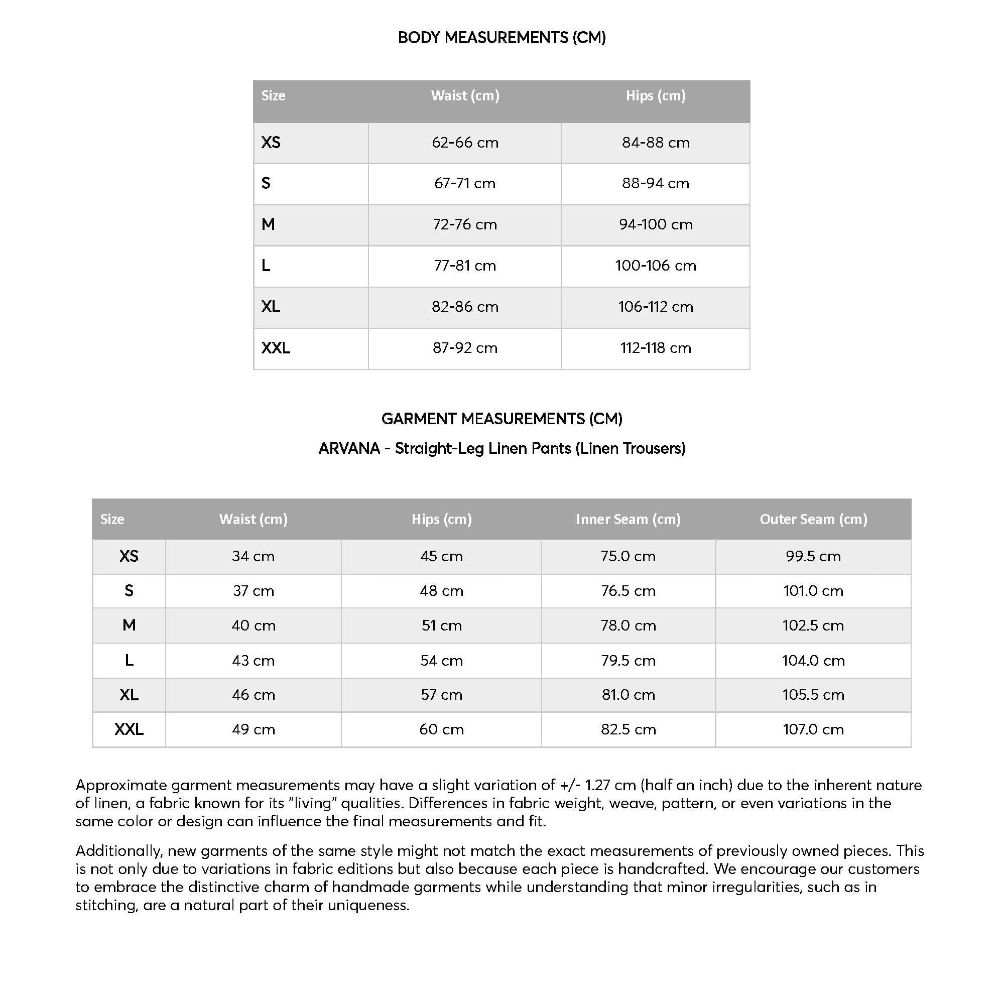 the size and measurements of the women's shoes