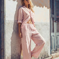 Pink Linen shirts with matching trousers