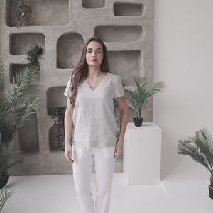 Linen Wide Leg Pants | Natural Summer Comfort - LINARA