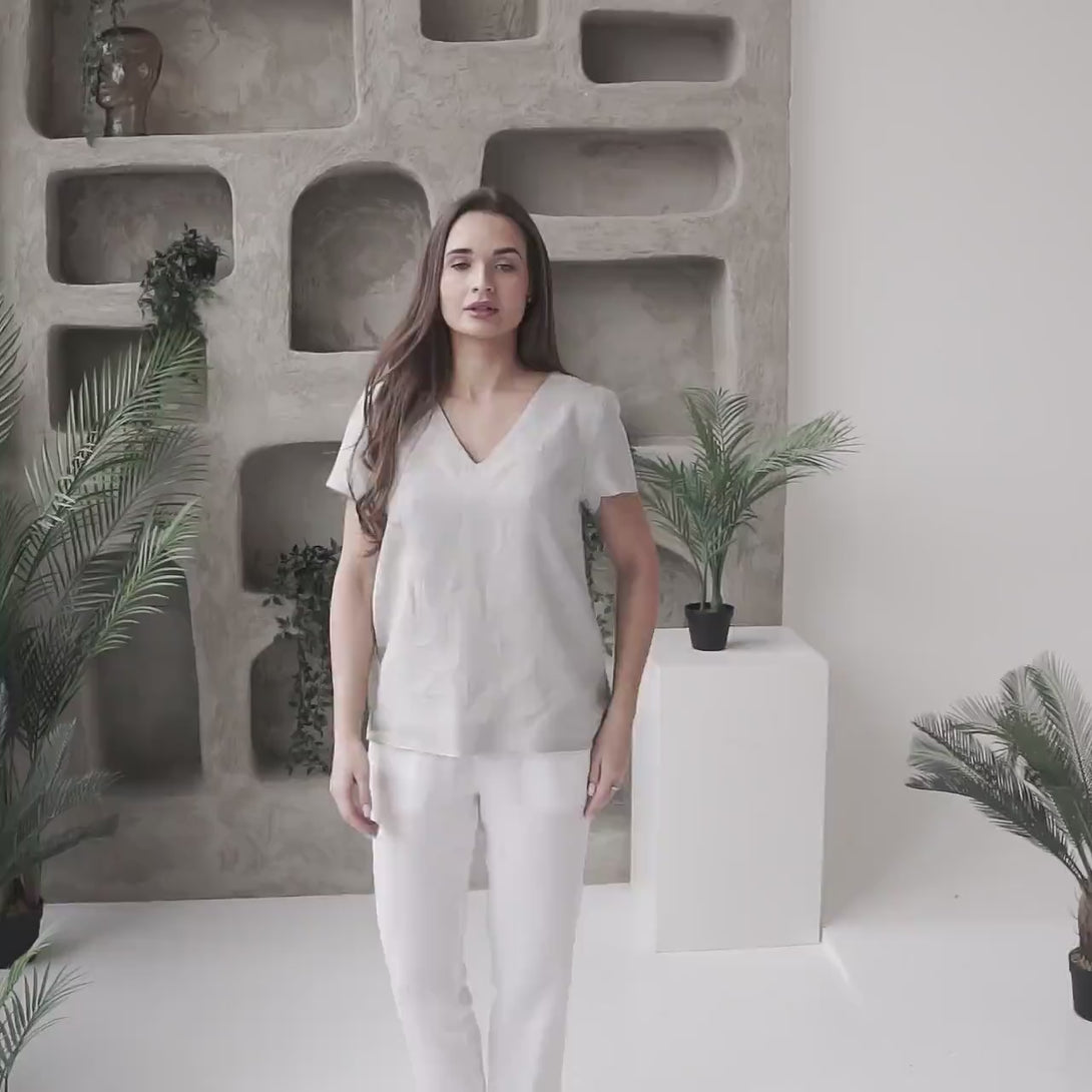 Linen Wide Leg Pants | Natural Summer Comfort - LINARA